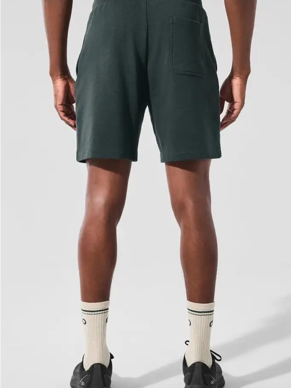 ALO Yoga Men's Deep Teal Athletic Drawstring Shorts - Picture 4 of 9